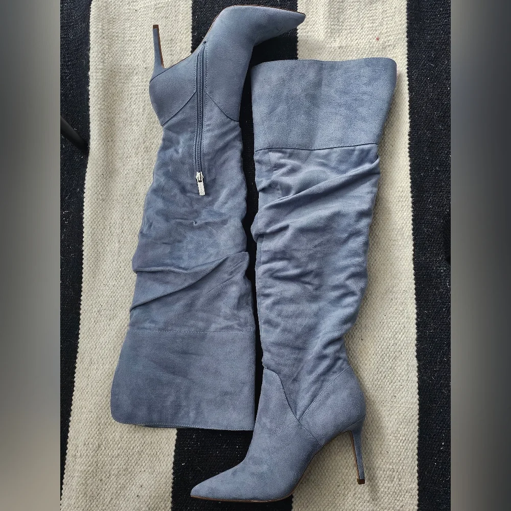 Women's powder blue over the knee Boots Jessica Simpson size 6.5 - Picture 1 of 4